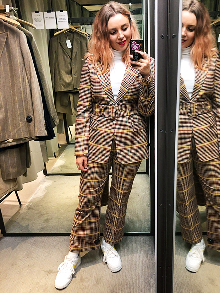 Best high street suits for winter 2018: Anna Heaton Wearing & Other Stories Checked Suit