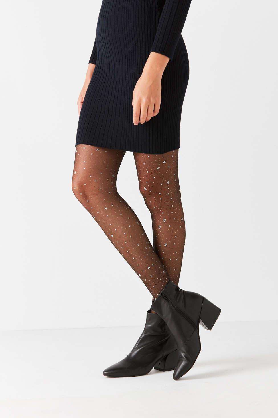 GLITTER BLACK Details about   NEW Themed   Miscellaneous PANTYHOSE M