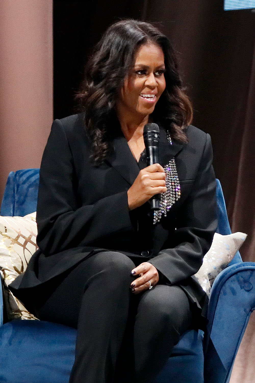 Michelle Obama in Christopher Kane crystal blazer