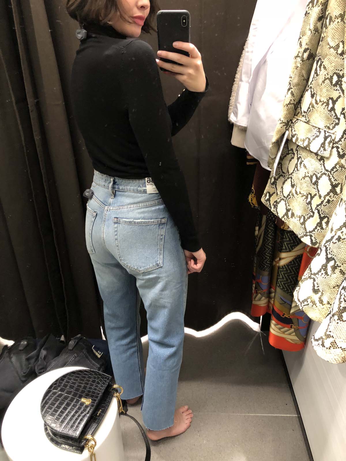 zara high rise skinny jeans