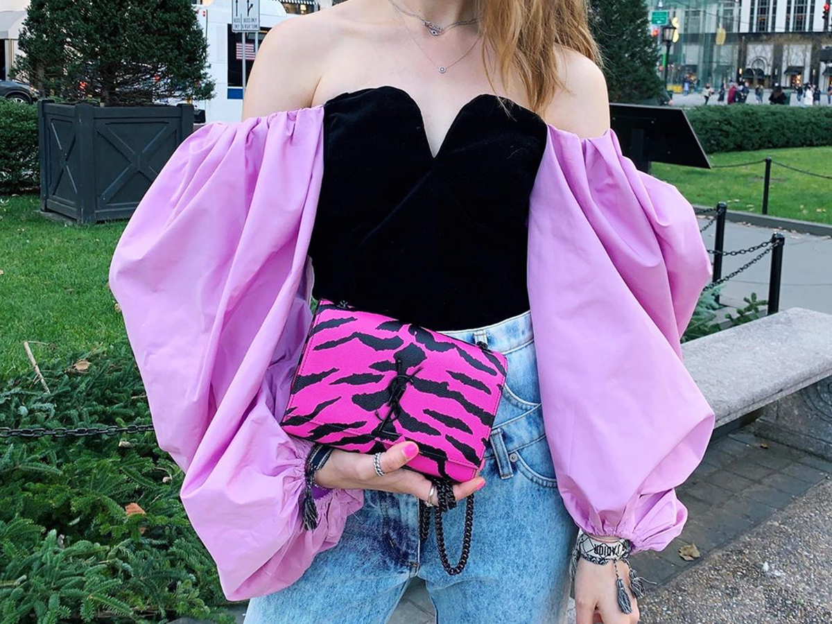 Pink Velvet Zara Top Instagram @jessicaminkoff