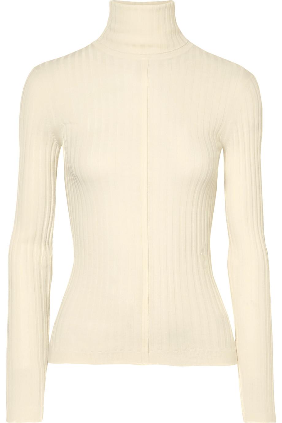 Chloé Ribbed Wool Turtleneck Sweater