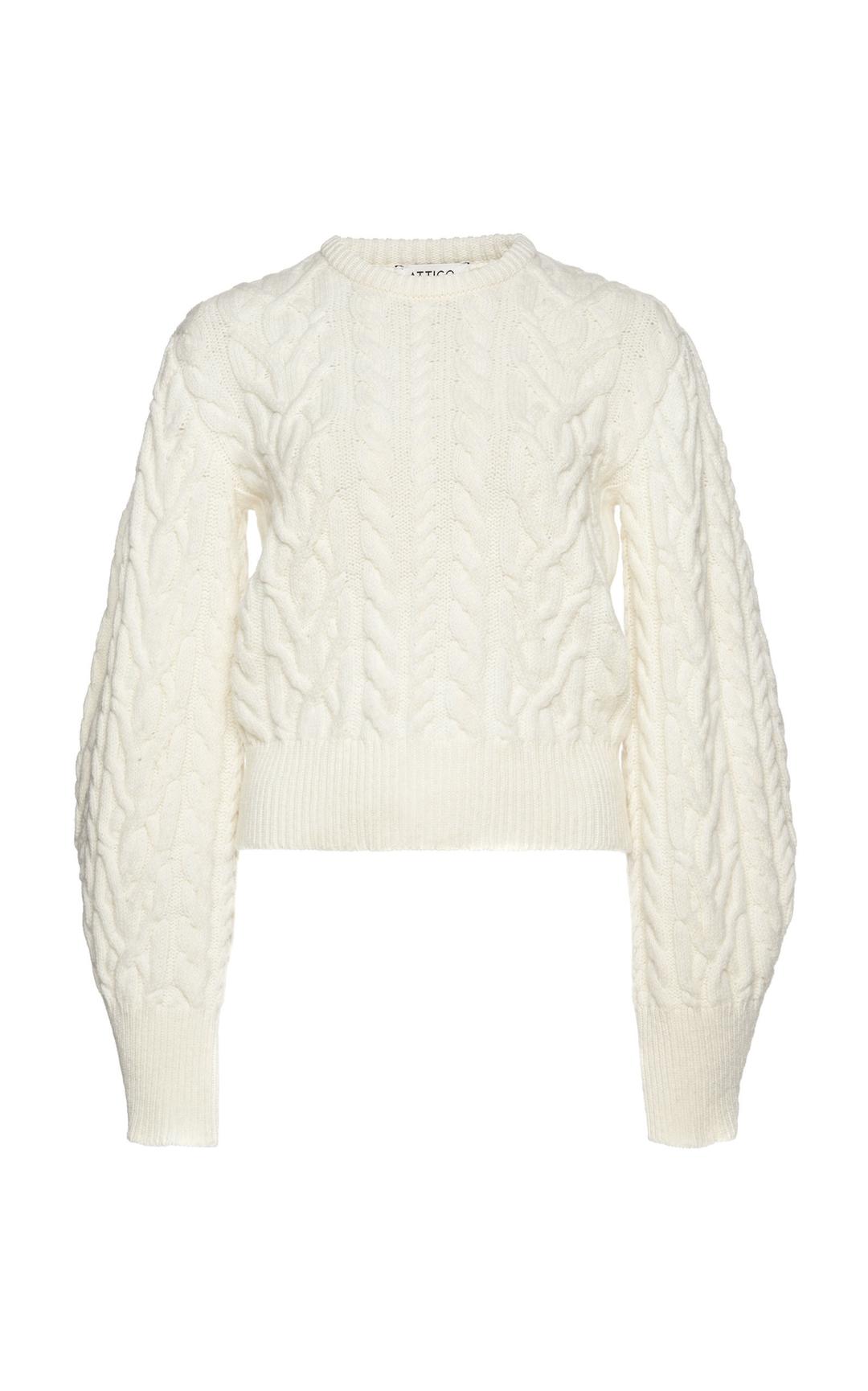 Attico Cable-Knit Wool Sweater