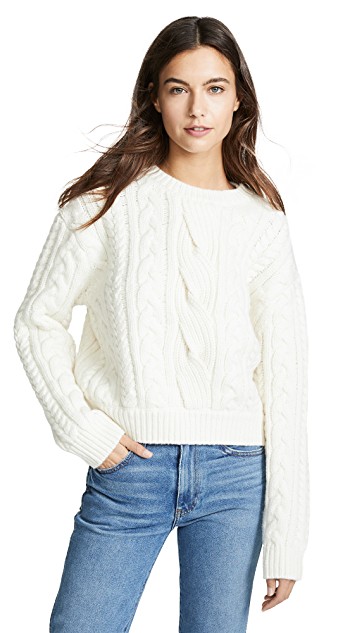 Frame Cable Knit Sweater