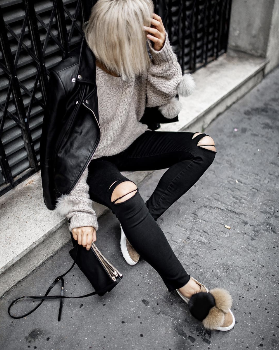 9 Fresh Ways to Wear Skinny Jeans and Sneakers This Winter | Who What Wear