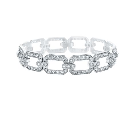 designer jewelry brands with diamond link bracelets