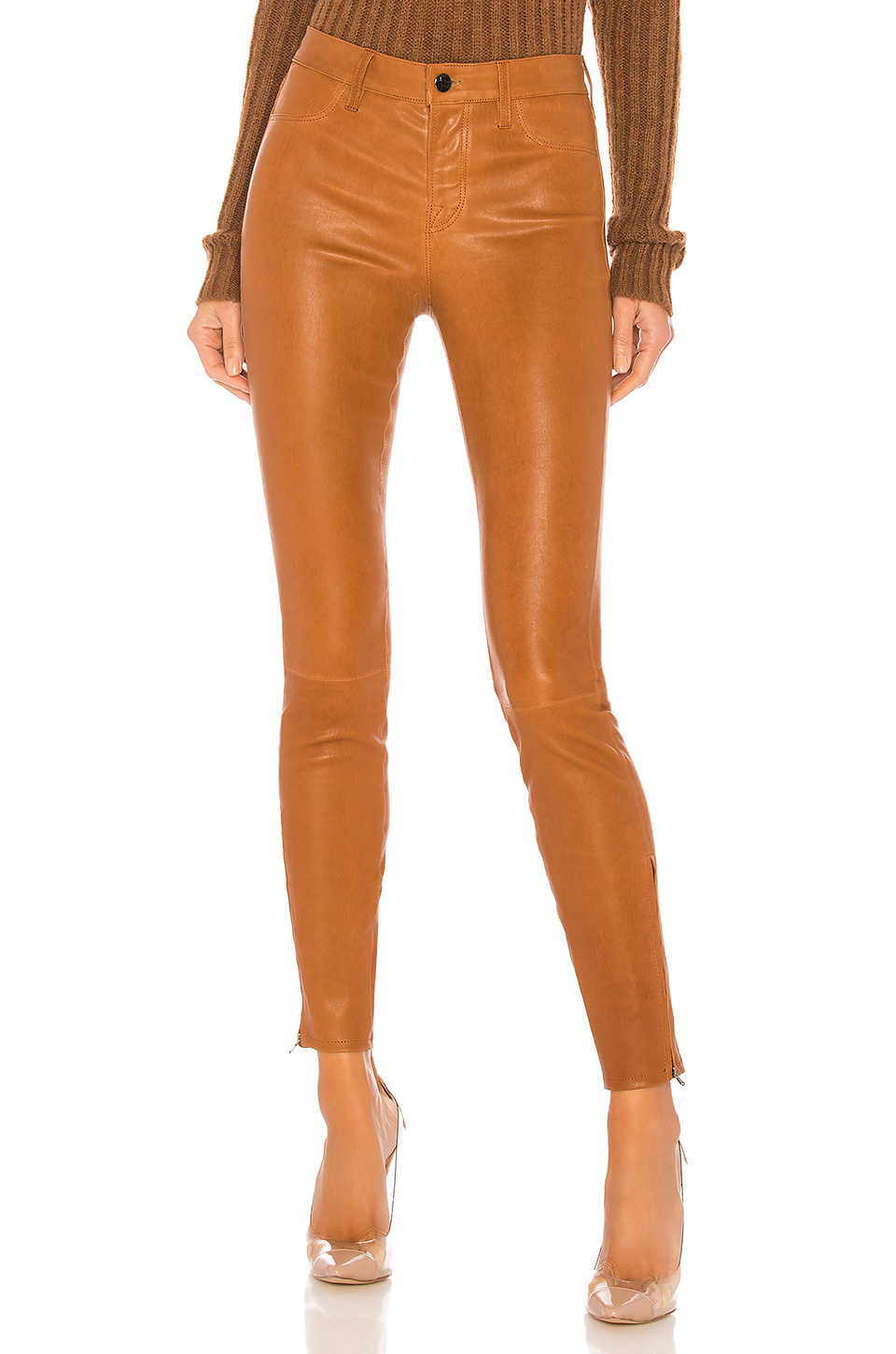 light brown leather pants