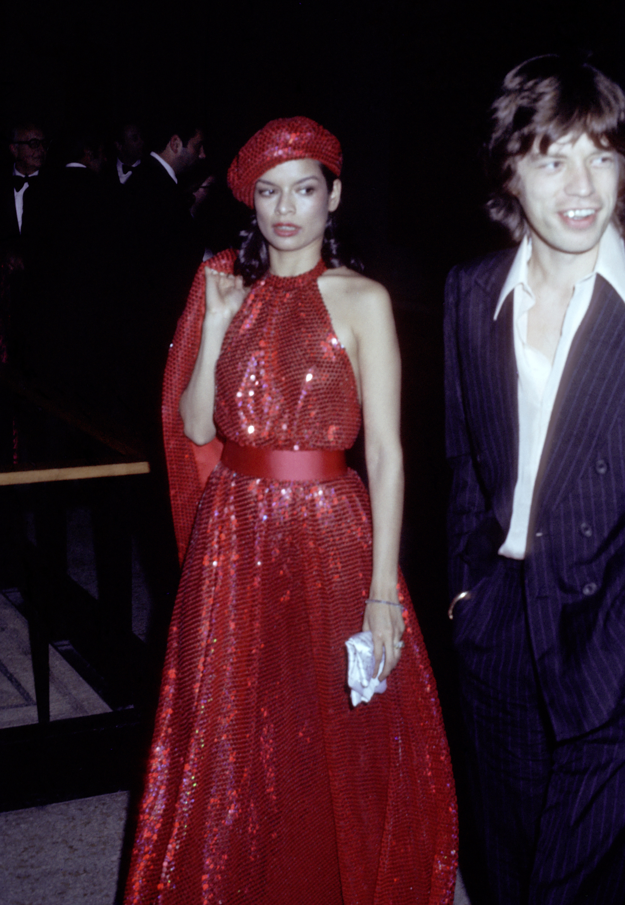 Iconic Party Looks: Bianca Jagger in a sequin dress