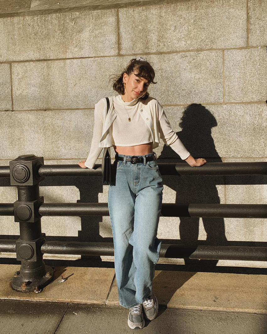 How to Wear the Non-Skinny-Jean Trend When You're | Who What Wear