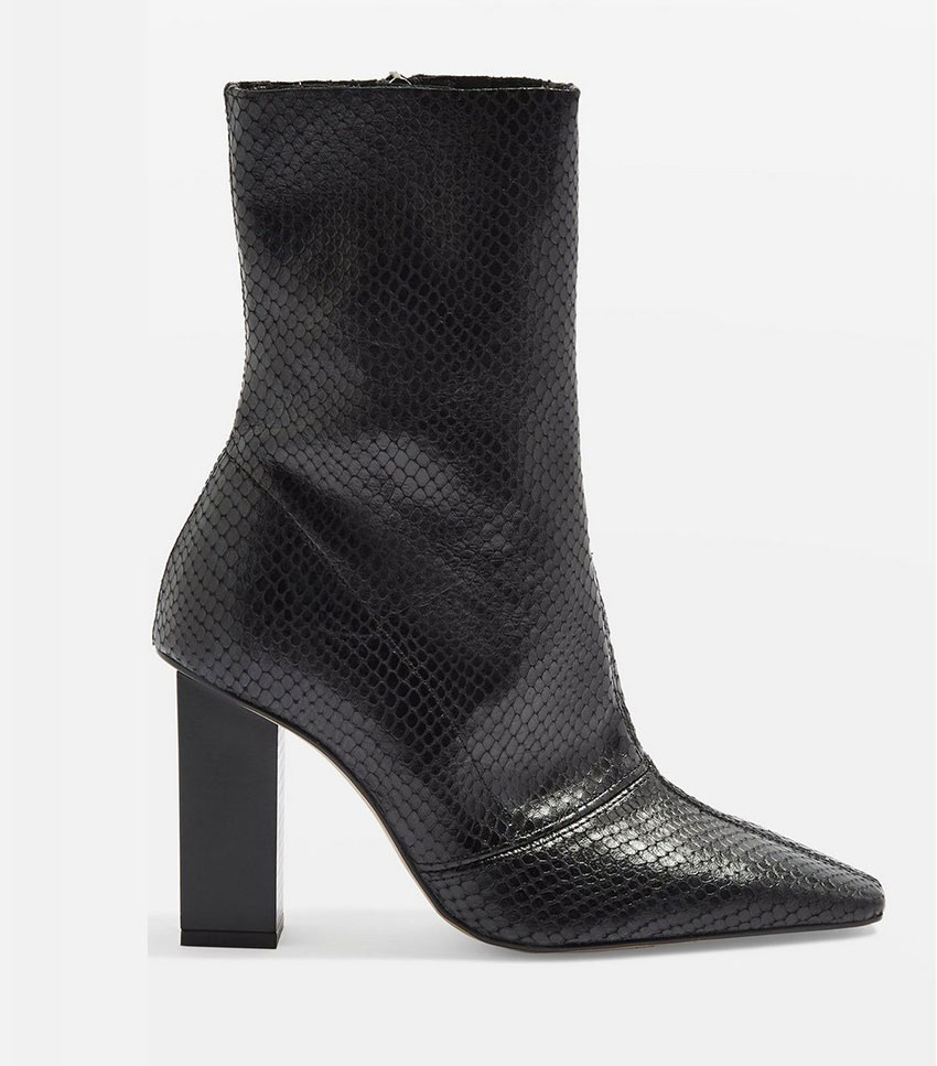 black winter ankle boots