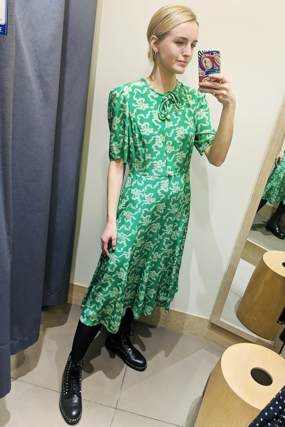 jigsaw green dress