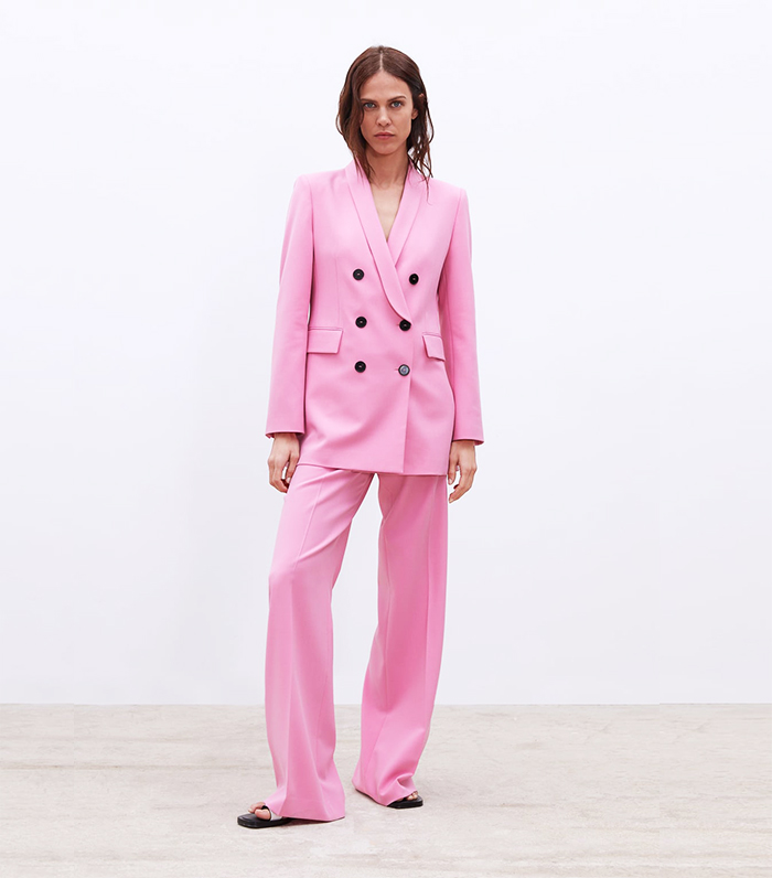 pink suit womens zara