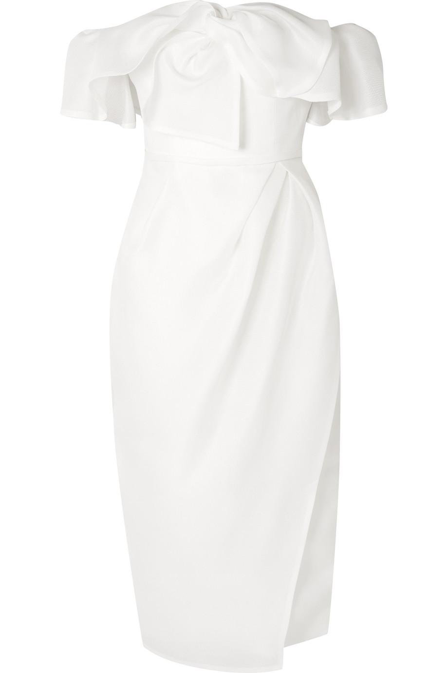 classic white cocktail dress