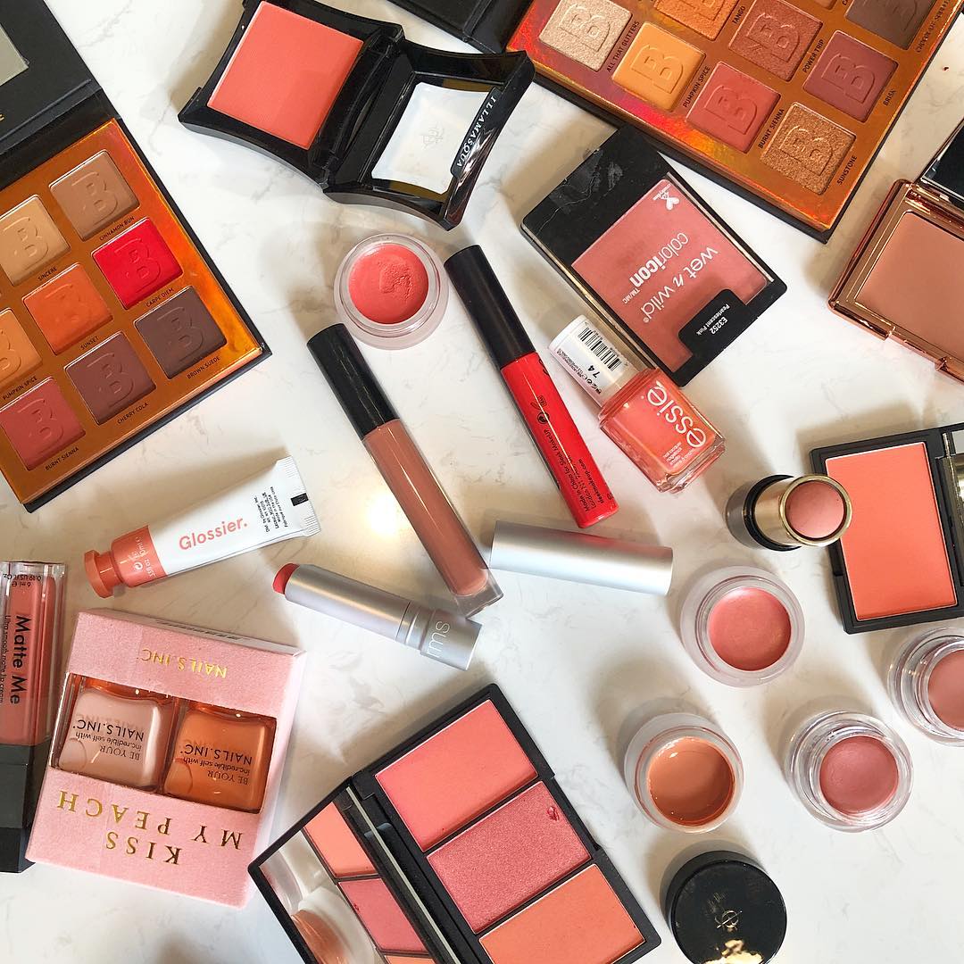 Pantone Living Coral Trend: Selection of coral makeup products