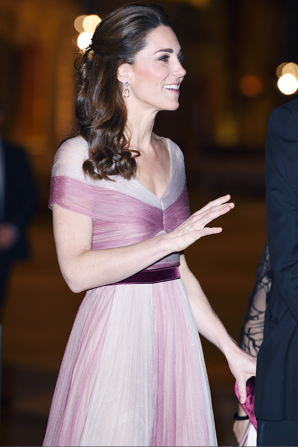 Kate Middleton Royal Blue Roland Mouret Gown Cartier Earrings at SportsAid  Gala  Vanity Fair