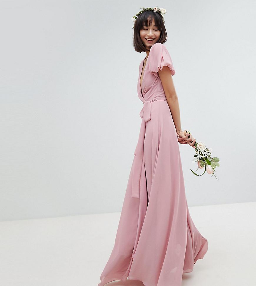 pink boho bridesmaid dress
