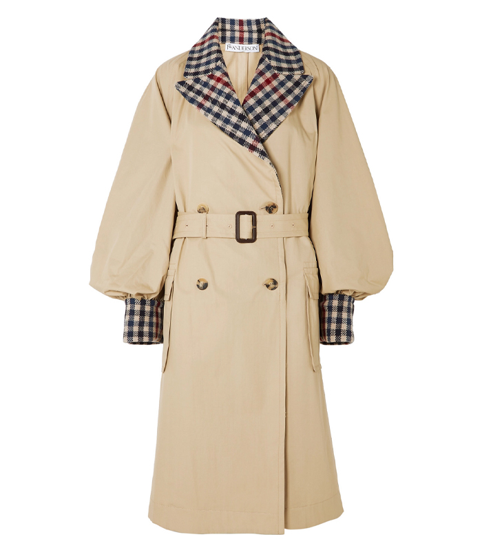 JW Anderson's Checked-Collar Trench Coat Is Trending | Who What Wear UK