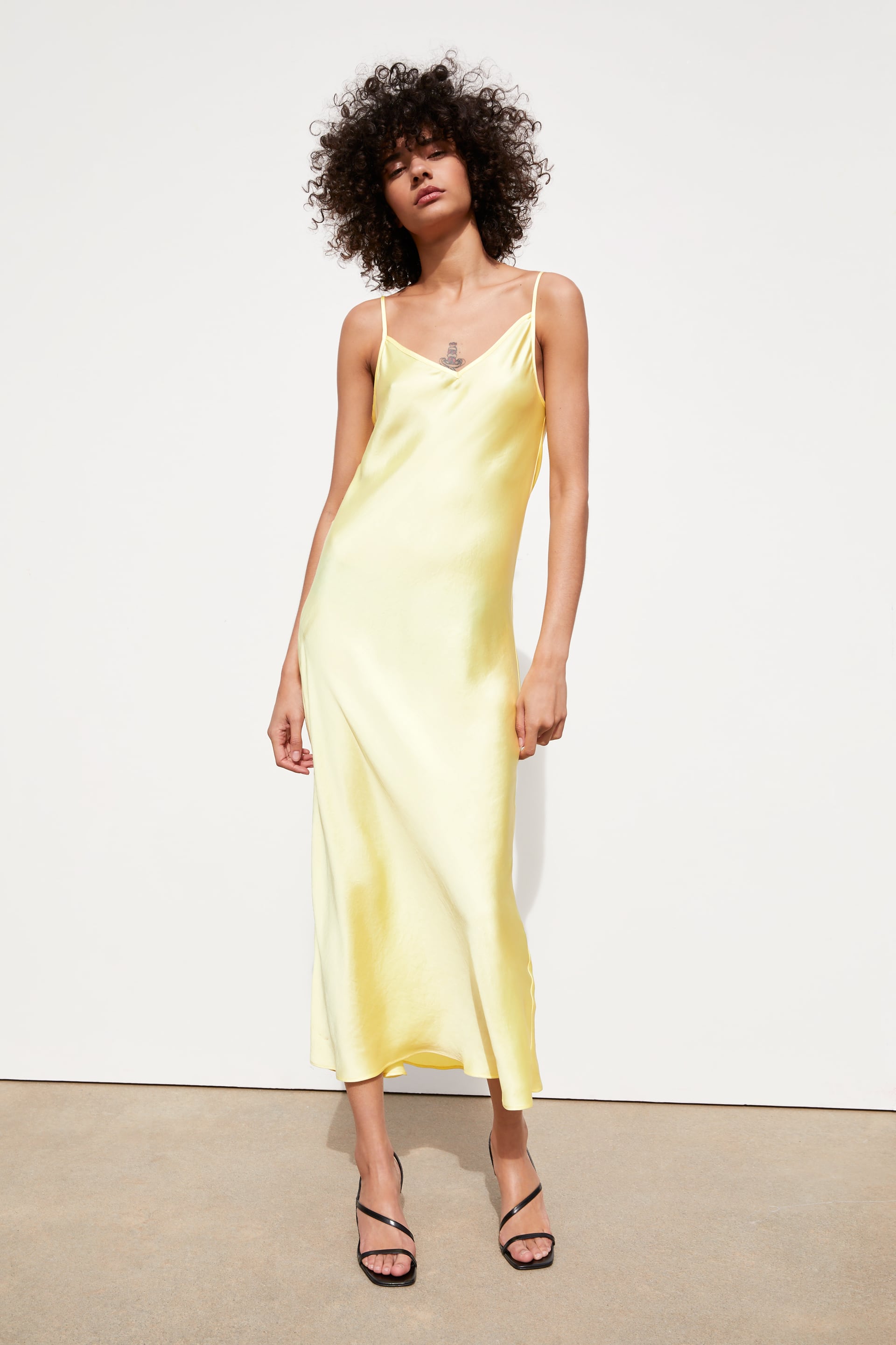 zara yellow dress 2019