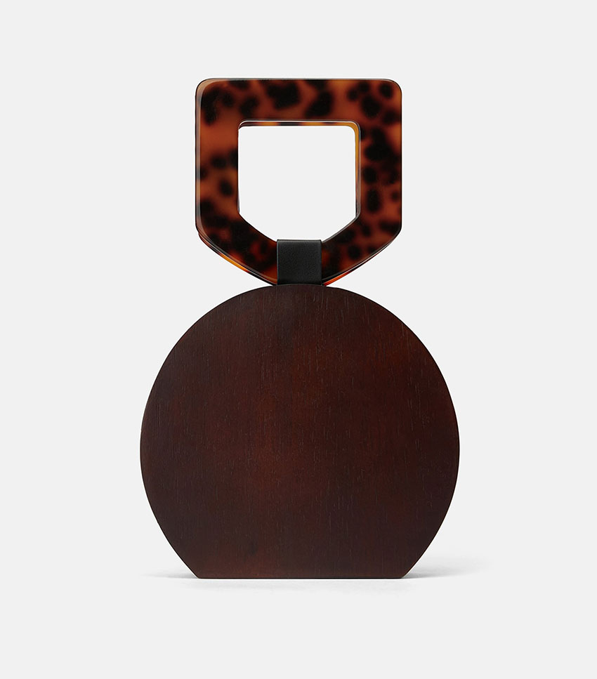 zara wooden handle bag