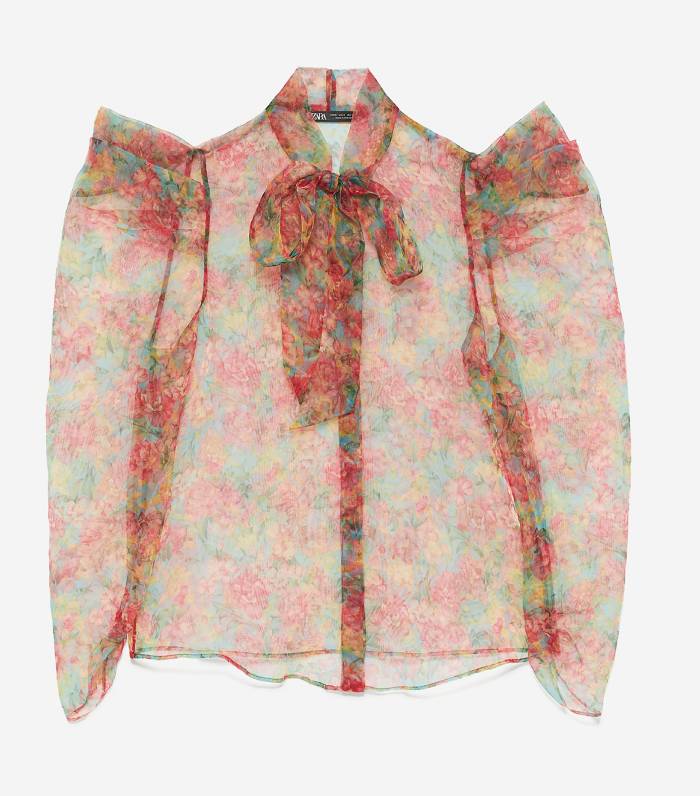chiffon blouse zara
