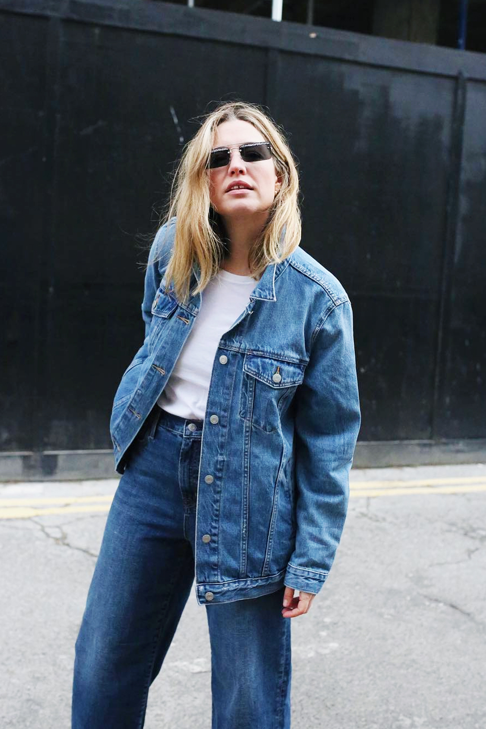 Cool spring outfits: Alexis Foreman in double denim