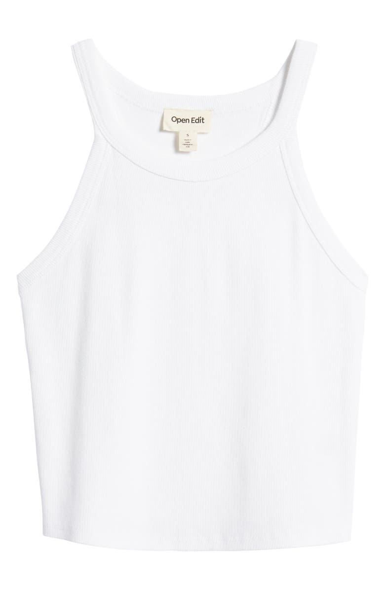 Lightweight Cotton Scooped Neckline Stretchy Racerback Ribbed Tank top for  Women (White, Small) 