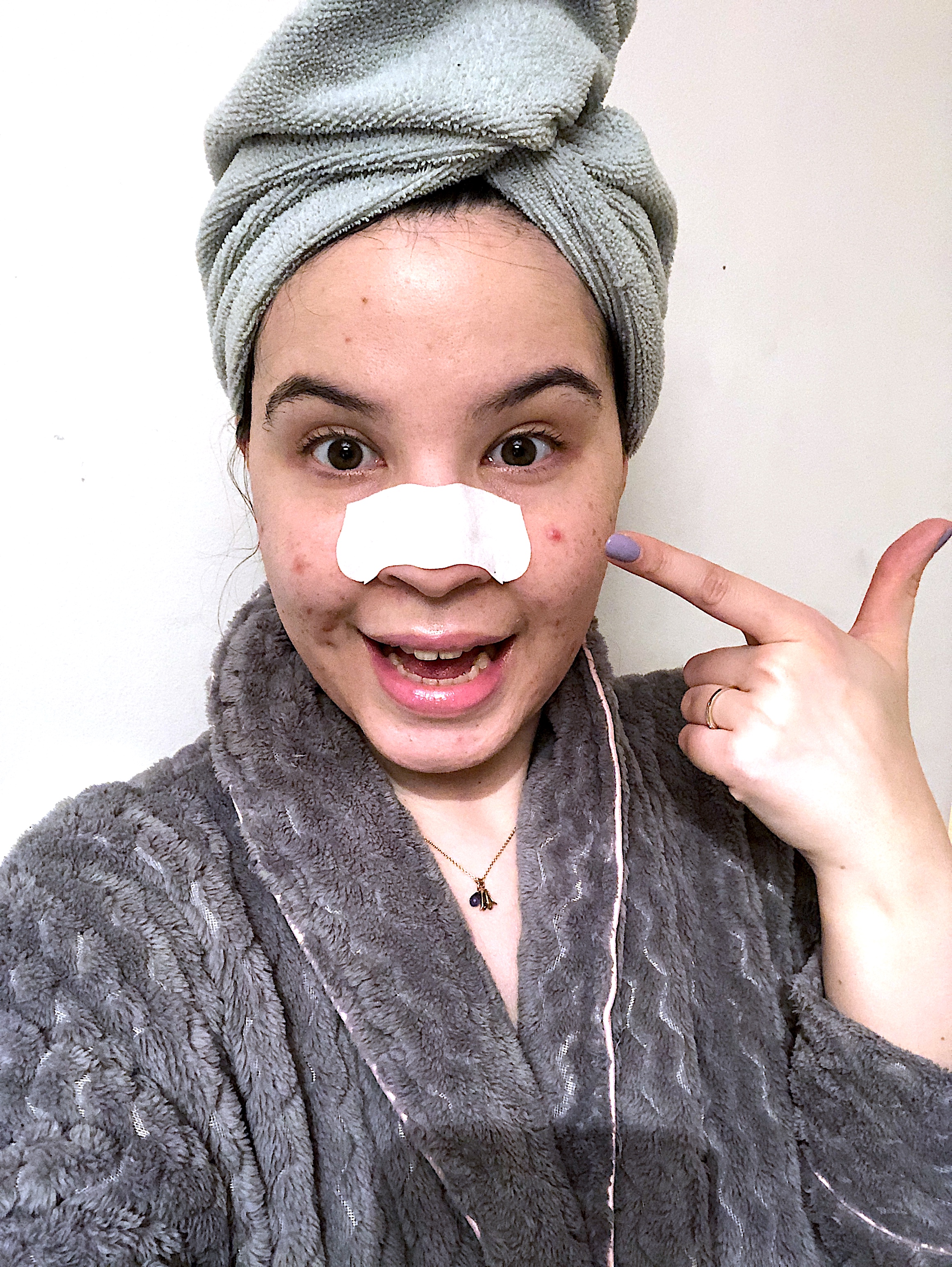 Best Amazon Beauty Products: Mica Ricketts trying Biore pore strips