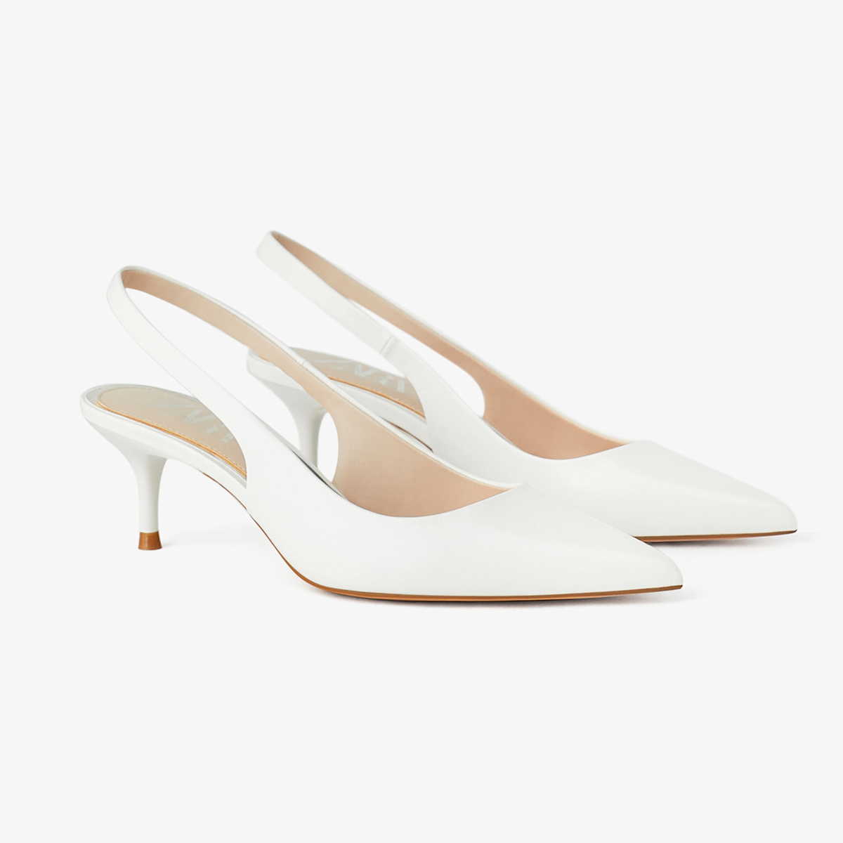 zara white kitten heels