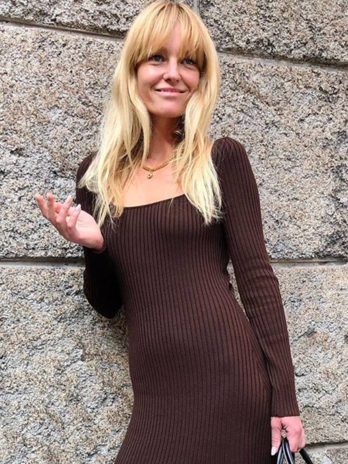 Fashion Editor H&M Buys: jeanette madsen wears an H&M knitted dress