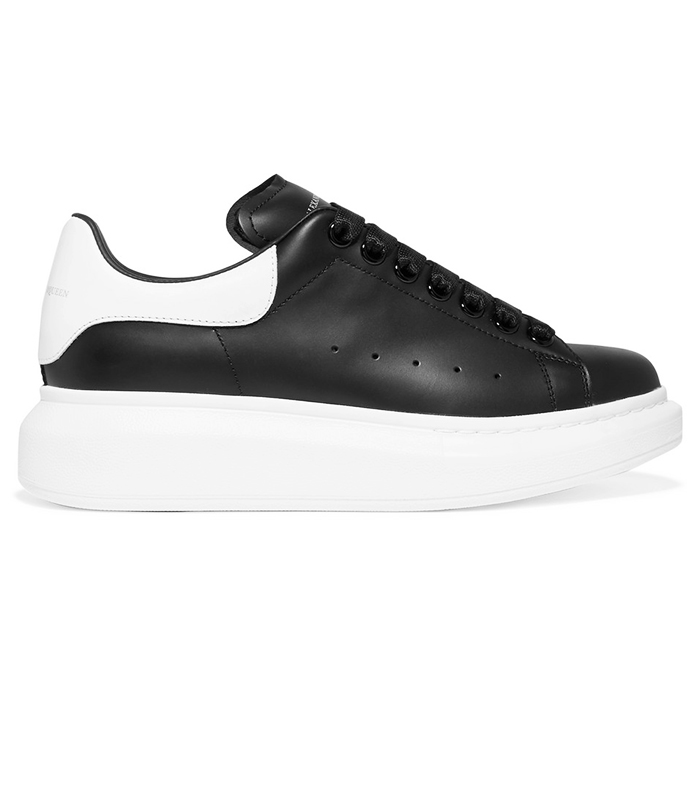 alexander mcqueen show leather trainers