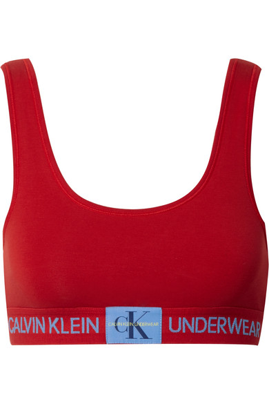 Calvin Klein Underwear Stretch-Cotton Jersey Soft-Cup Bra