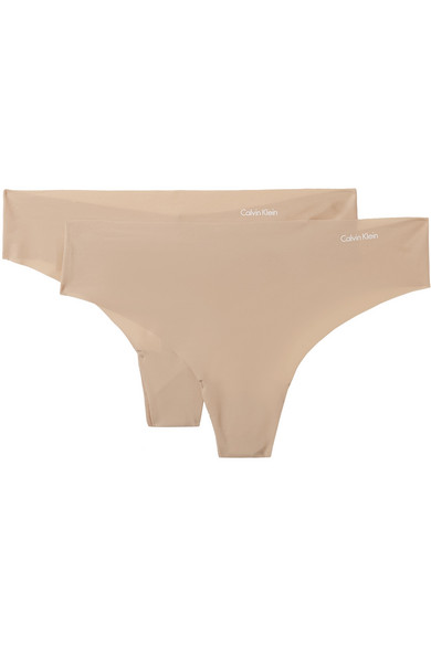 Calvin Klein Underwear Invisible Set of Two Jersey Thongs