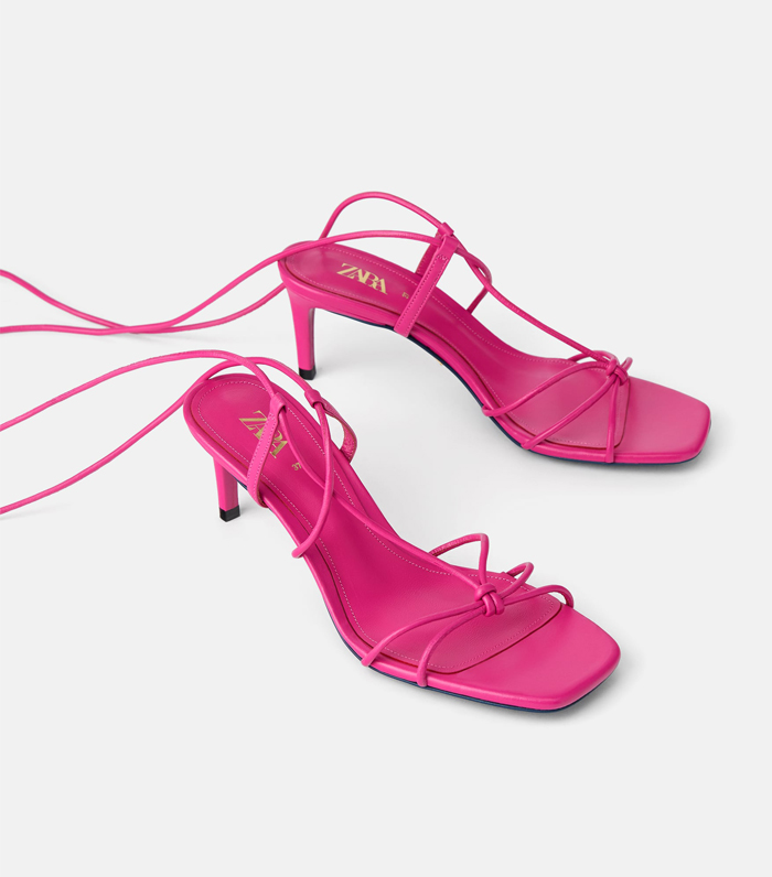 zara pink heels