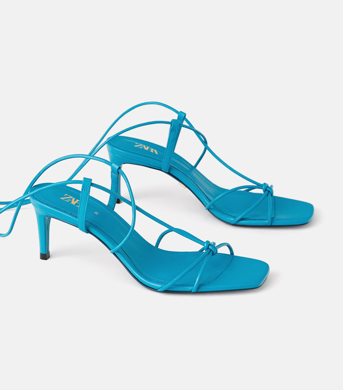 zara blue sandals