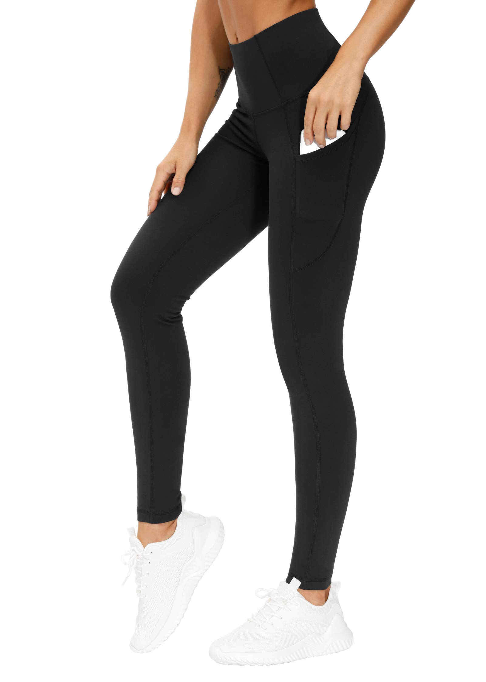 AFITNE Yoga Pants for Women High Waisted Capri Leggings with Inner Pockets 