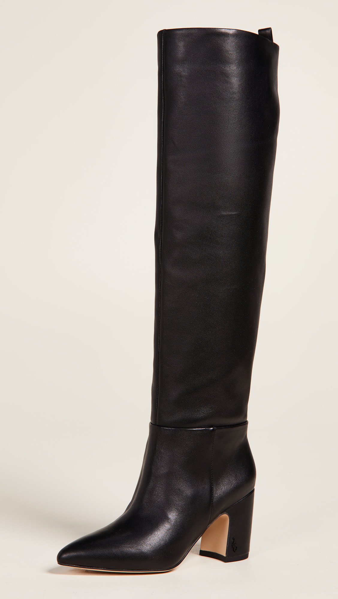 tall leather boots with heel