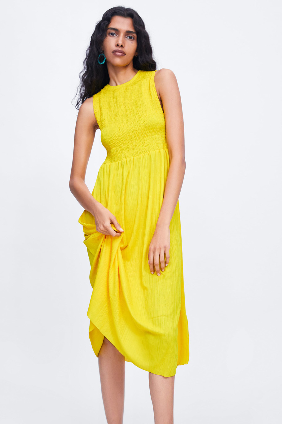 zara yellow summer dress