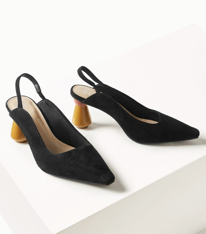 m and s black shoes
