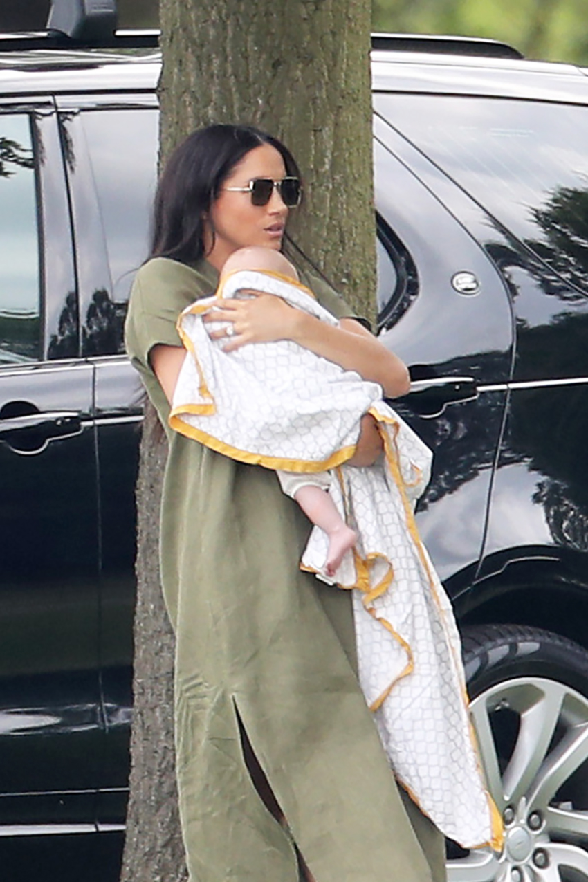 Meghan Markle and Archie, polo match