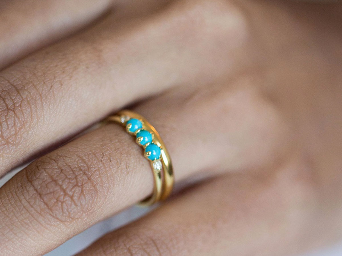 Turquoise engagement rings