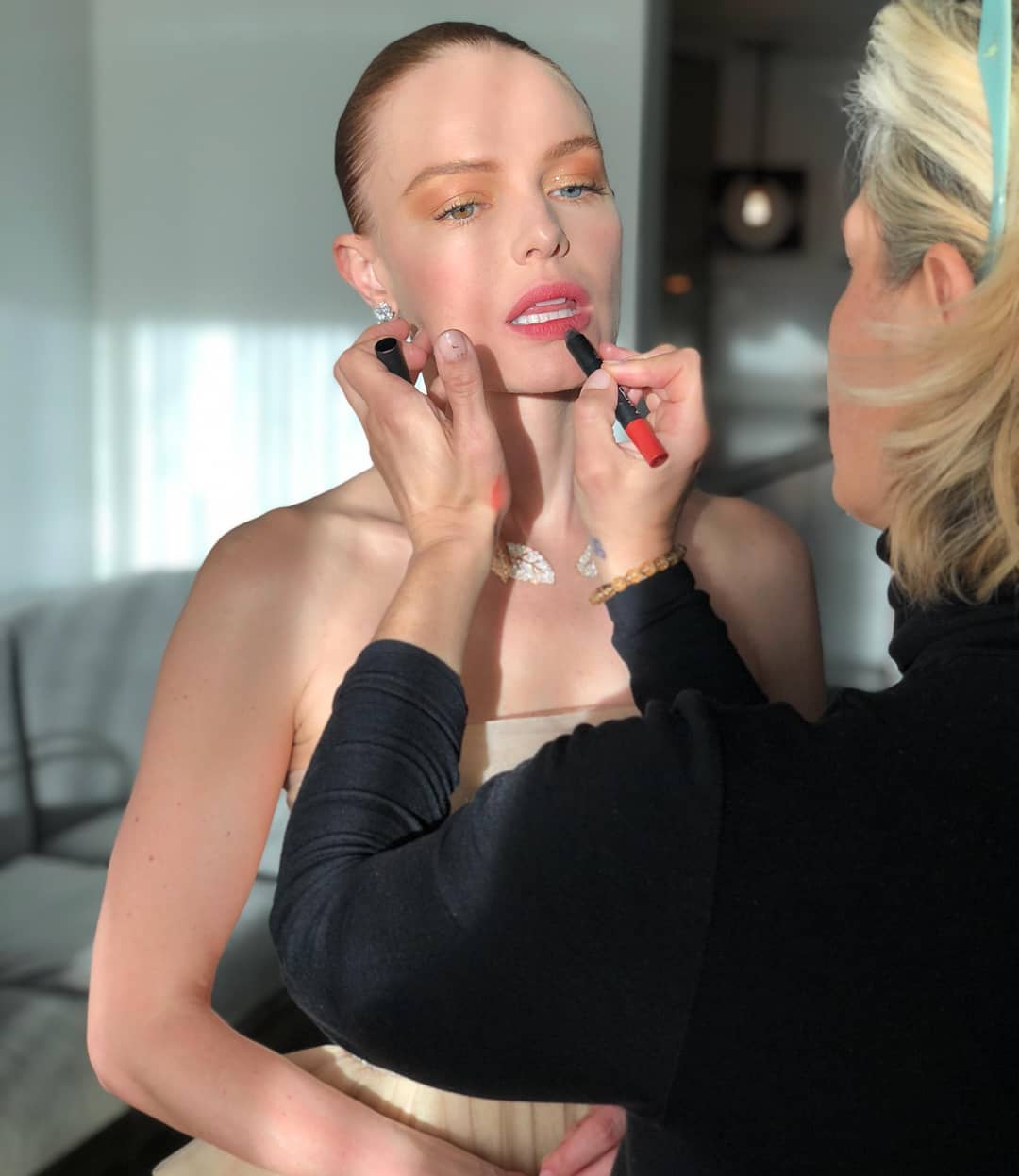 Best Holy Grail Makeup Products: Pati Dubroff doing Kate Bosworth's makeup