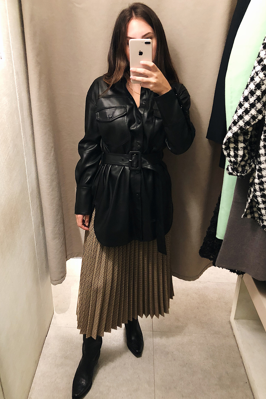 zara leather dress 2019
