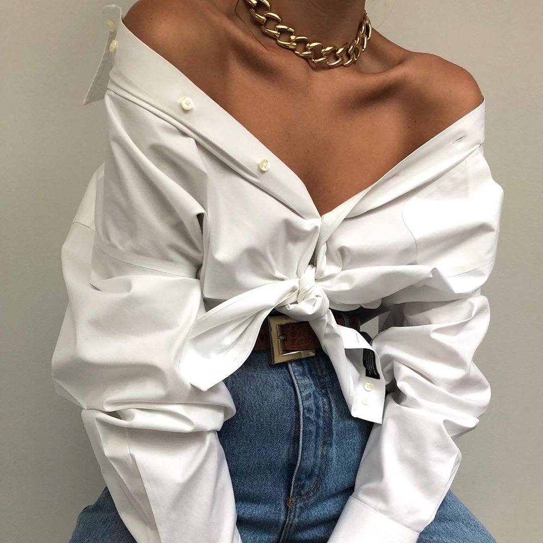 Pinterest Autumn Outfit Ideas 2019: Gold Chain Necklace