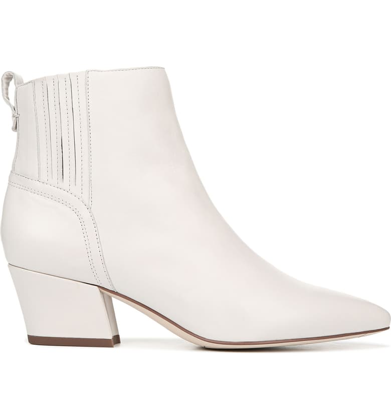 low heel leather ankle boots