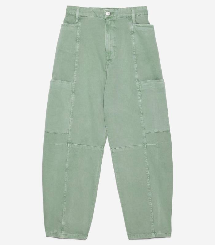 zara green jeans