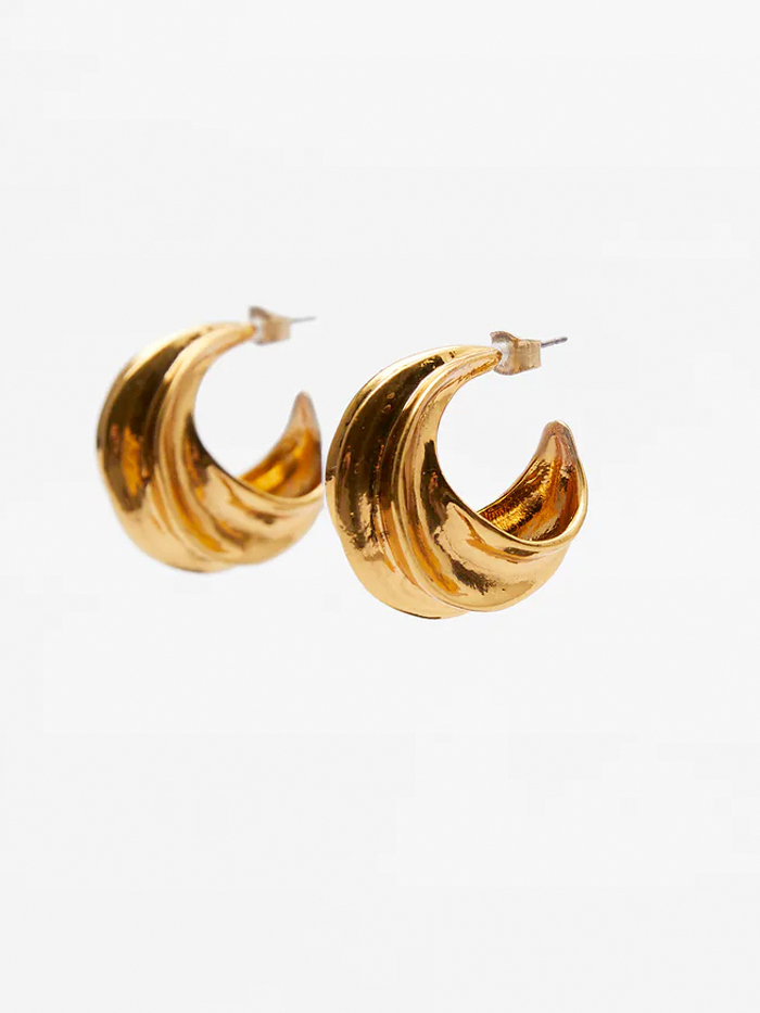 Zara Rolled Hoop Earrings