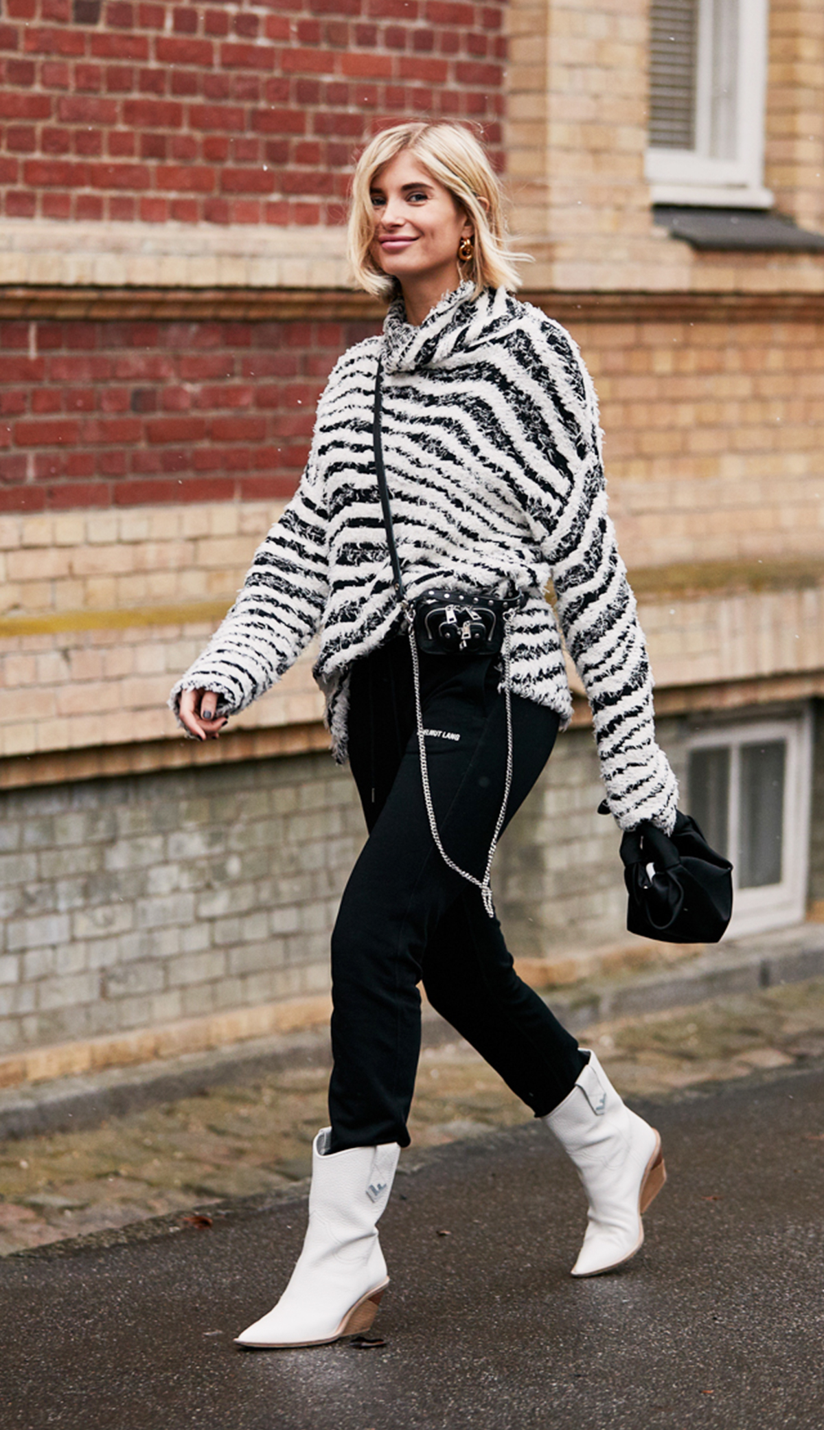 Zebra Sweater Street Style