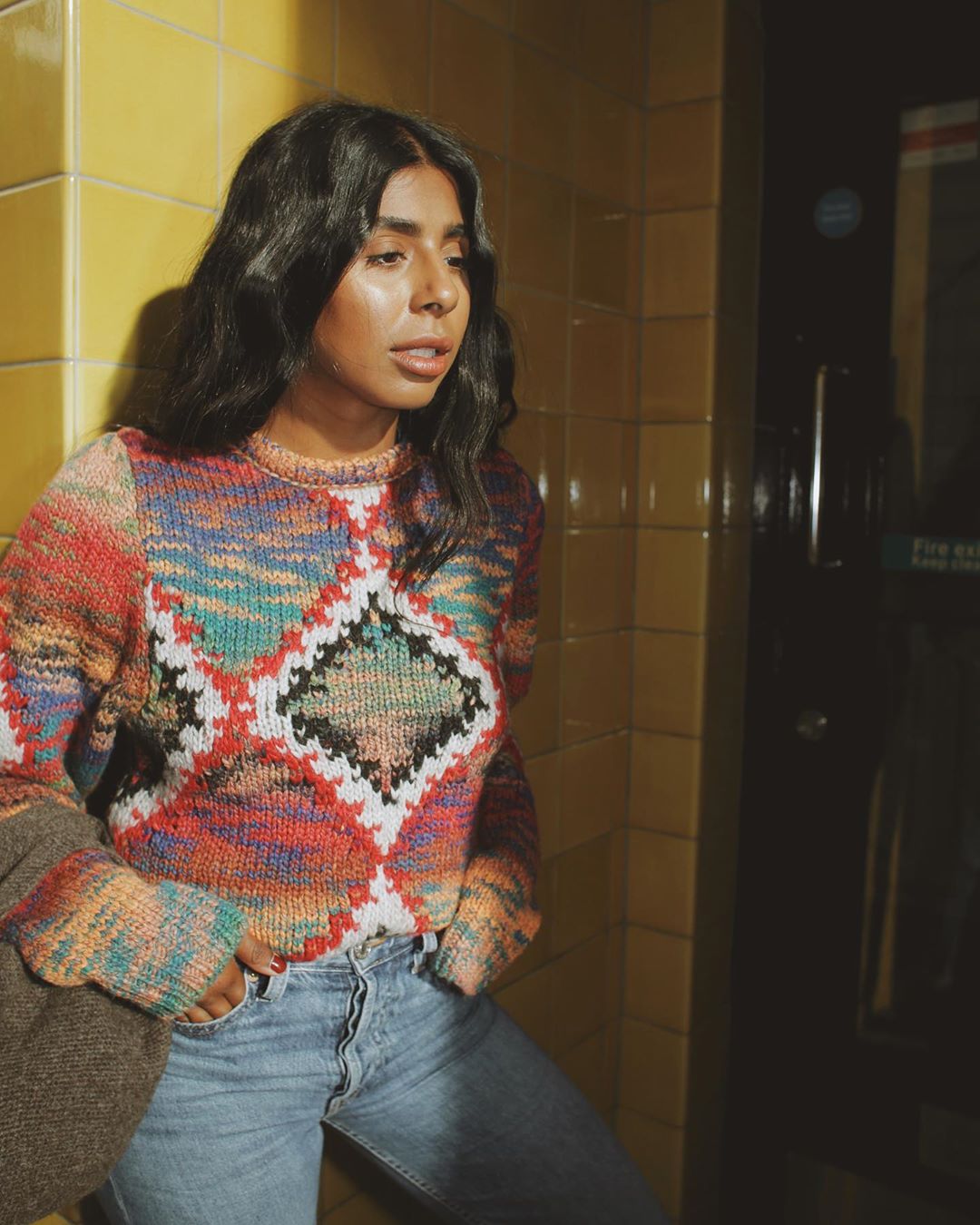 Best Knitwear 2019: @monikh wears a bright cardigan