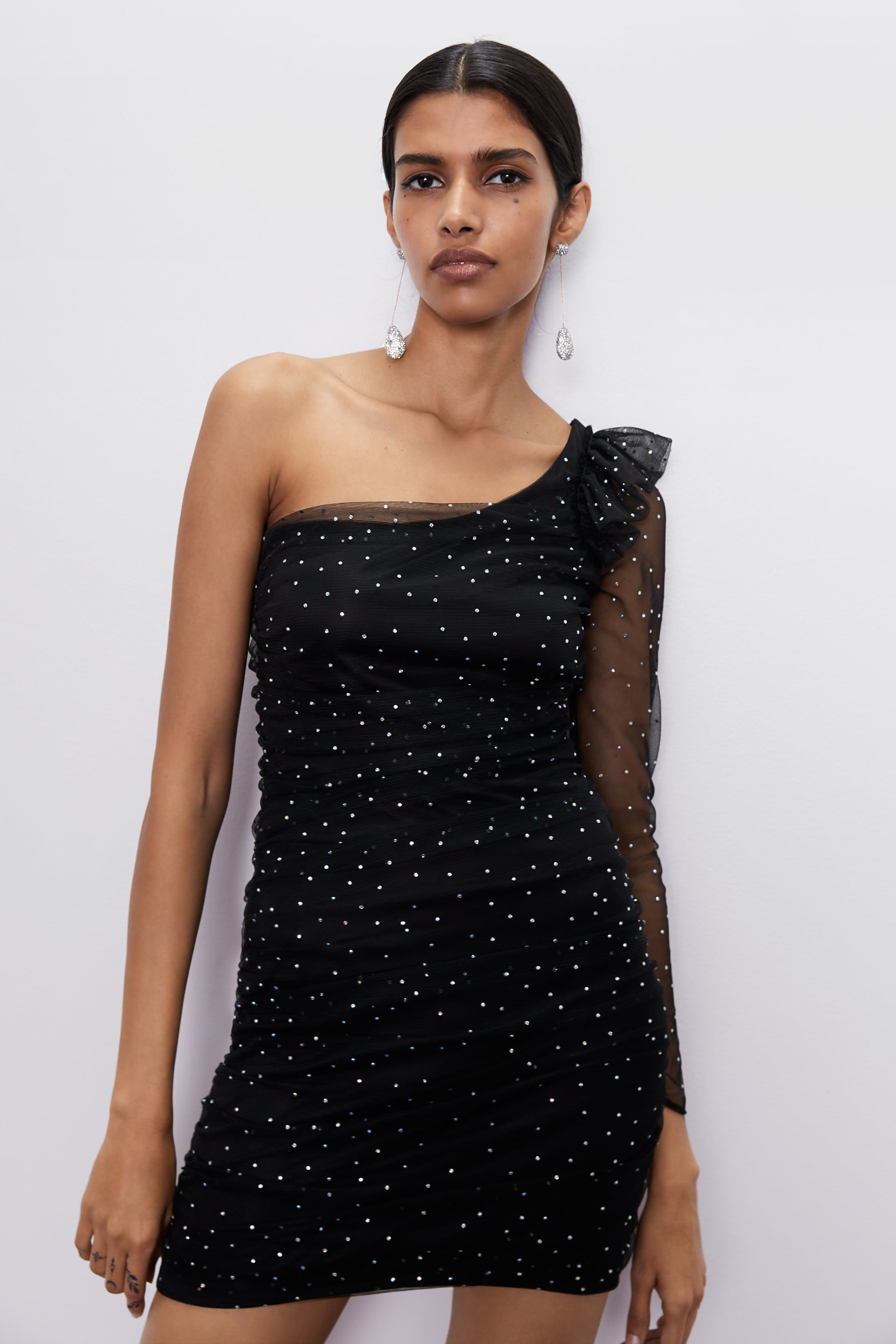 zara tube dress with sequins