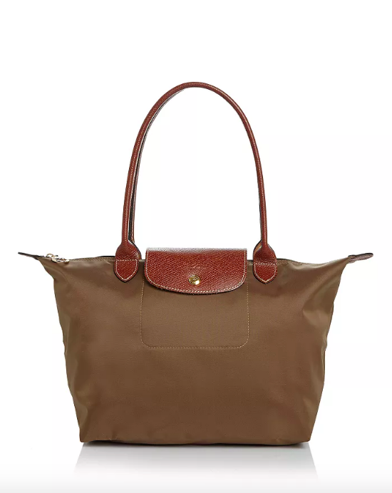 New Longchamp 3D Leather Hobo Bag, Olive MSRP $760